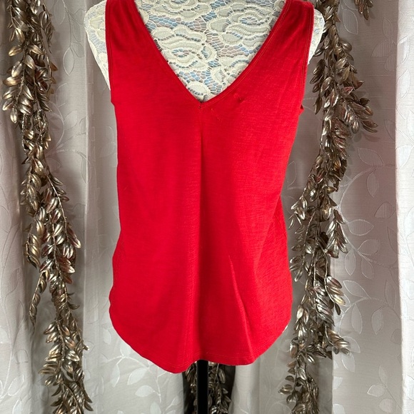 Maurices 24/7 Red Eyelet Trim Tank Top Medium Boho Chic - Picture 4 of 8